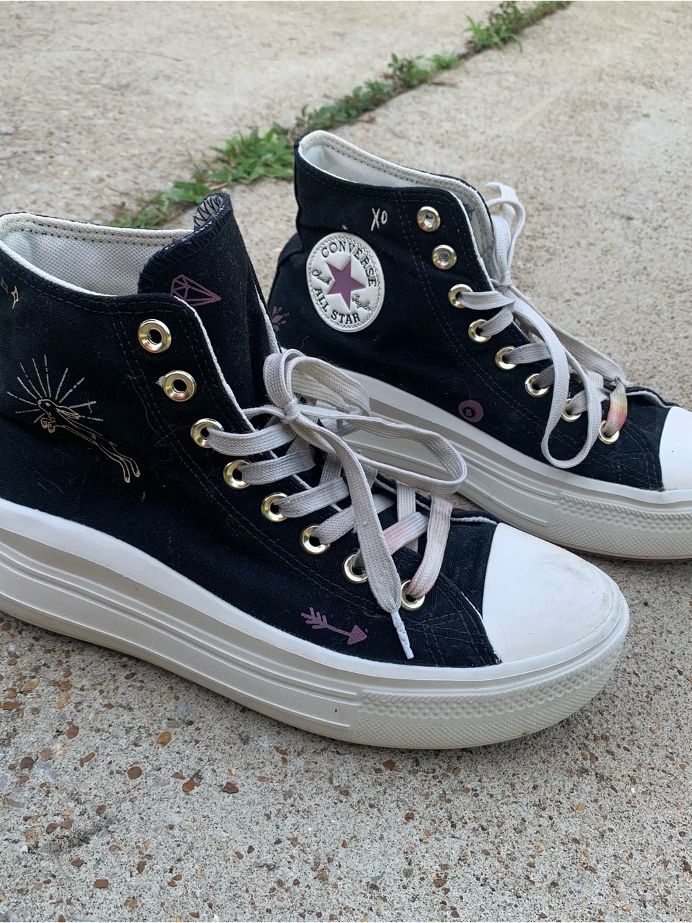 Converse All Star Move Platform High Top Sneakers Chuck Taylor Women’s 8 - Picture 10 of 11